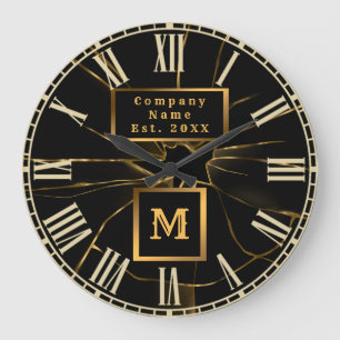 Grande Horloge Ronde Réparation moderne de verre professionnel Monogra