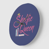 Grande Horloge Ronde Réserver Lover Shelfie Queen (Angle)