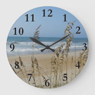 Grande Horloge Ronde Ressacs et photo de paysage d'avoine de mer de