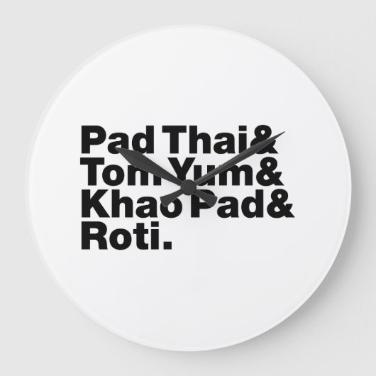 Grande Horloge Ronde Restauration de rue Thaï (Recto)