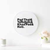 Grande Horloge Ronde Restauration de rue Thaï (Maison)