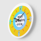 Grande Horloge Ronde Retour à l'école, appréciation de l'enseignant, me (Angle)