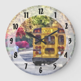 Grande Horloge Ronde Retour de l'autobus scolaire