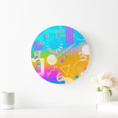 Grande Horloge Ronde Rétro 80 du design de wall clock (Maison)