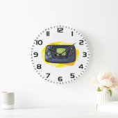 Grande Horloge Ronde Retro 90s Handheld Game Console Gamer (Maison)