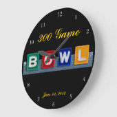 Grande Horloge Ronde Retro Bowling (Angle)