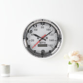 Grande Horloge Ronde "Retro chrome speedometer", design wall clocks (Maison)