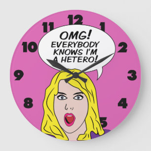 Grande Horloge Ronde RETRO COMICS wall clock