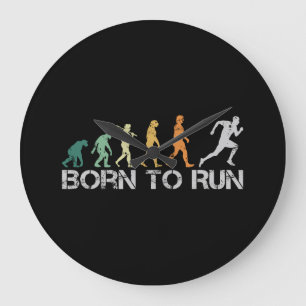 Grande Horloge Ronde Rétro de l'évolution run