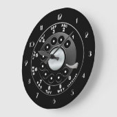 Grande Horloge Ronde Retro Rotary Dial (Angle)