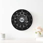 Grande Horloge Ronde Retro Rotary Dial (Maison)
