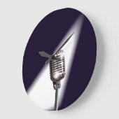 Grande Horloge Ronde Rétro stage microphone (Angle)