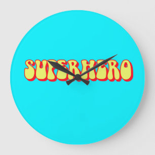 Grande Horloge Ronde Retro Superhero