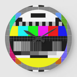 Grande Horloge Ronde Retro TV pas d'illustration de signal.