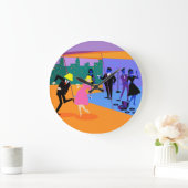 Grande Horloge Ronde Retro Urban Rooftop (Maison)