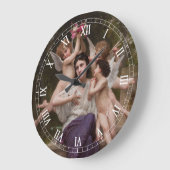 Grande Horloge Ronde Rêve de Printemps de Bouguereau (Angle)