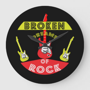 Grande Horloge Ronde Rêves de rock guitare électrique   Rock   Bain de 
