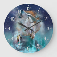 Rêveur indien et loup à tête ethnique