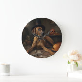 Grande Horloge Ronde Rhodesian Ridgeback Citrouilles Halloween effrayan (Maison)