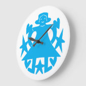 Grande Horloge Ronde Robe bleue (Angle)