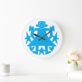 Grande Horloge Ronde Robe bleue (Maison)