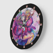 GRANDE HORLOGE RONDE ROBE ROSE MUSICALE (Angle)