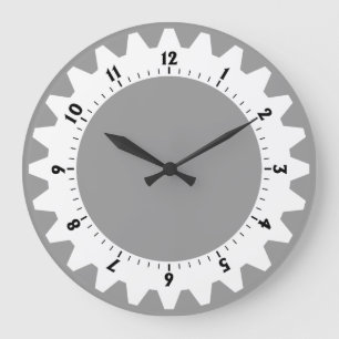 Grande Horloge Ronde Robuste 01 - Gris