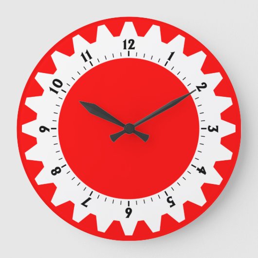 Grande Horloge Ronde Robuste 01 - Rouge (Recto)