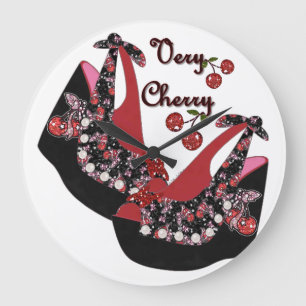 Grande Horloge Ronde Rockabilly Very Cherry Shoes