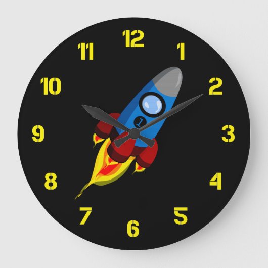 Grande Horloge Ronde Rocket Retro (Recto)