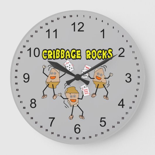 Grande Horloge Ronde Rocks de Cribbage (Recto)