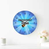 Grande Horloge Ronde Rocks de retraite avec guitare (Maison)