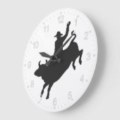 Grande Horloge Ronde Rodeo Bull Ride silhouette (Angle)