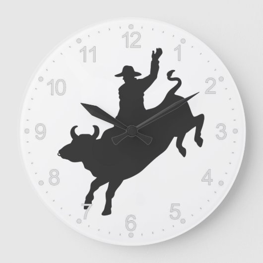 Grande Horloge Ronde Rodeo Bull Ride silhouette (Recto)