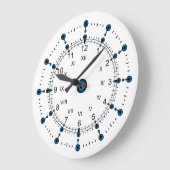 Grande Horloge Ronde Romain moderne d'heures de minutes (Angle)