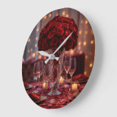 Grande Horloge Ronde Romantic Valentine Personalized Wall Clock (Angle)