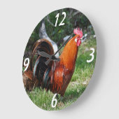 Grande Horloge Ronde rooster clock (Angle)