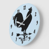 Grande Horloge Ronde Rooster de Weathervane (Angle)