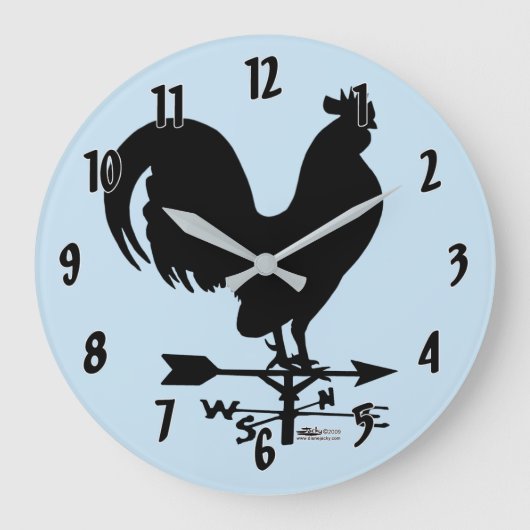 Grande Horloge Ronde Rooster de Weathervane (Recto)