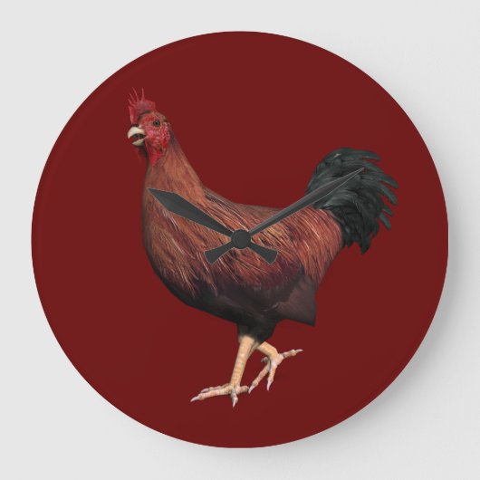 Grande Horloge Ronde Rooster rouge (Recto)
