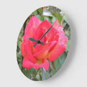 Grande Horloge Ronde Rose arc-en-ciel (Angle)