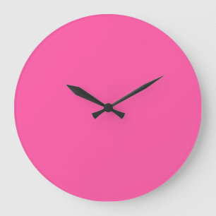 Grande Horloge Ronde Rose brillant (couleur solide)