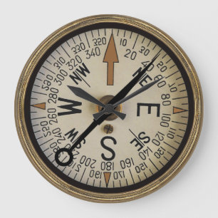 Grande Horloge Ronde Rose Compass 1