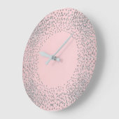 Grande Horloge Ronde Rose de gemmes de parties scintillantes de (Angle)