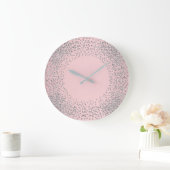 Grande Horloge Ronde Rose de gemmes de parties scintillantes de (Maison)