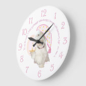 Grande Horloge Ronde Rose de Goodnight (Angle)