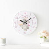 Grande Horloge Ronde Rose de Goodnight (Maison)