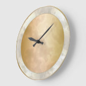 Grande Horloge Ronde Rose d'or marbré (Angle)