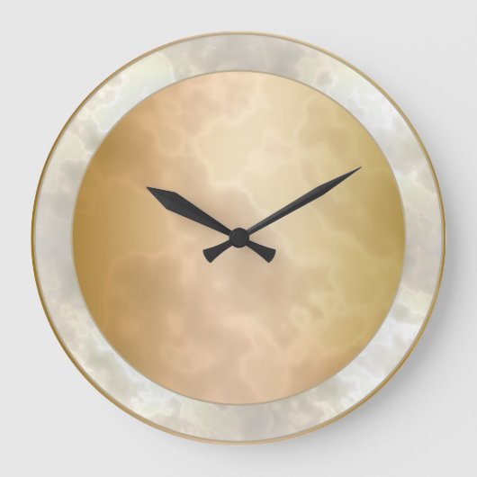 Grande Horloge Ronde Rose d'or marbré (Recto)