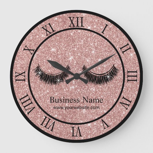Grande Horloge Ronde Rose Gold Glitter Lashes Makeup (Recto)